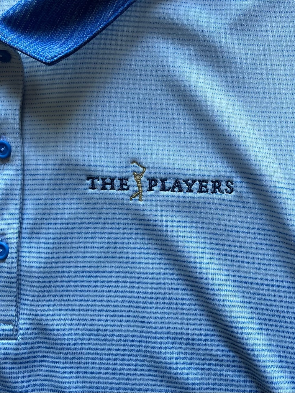 Puma Blue Gradient “THE PLAYERS” Sleeveless Golf Polo - Picture 3 of 5